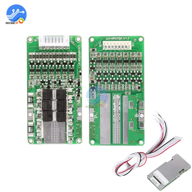 BMS 4S 40A/7S 20A 24V/10S 36V 15A/13S 35A 48V 18650 Литий-ионная батарея защитная плата балансировки зарядного устройства для Arduino.