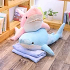Мягкая игрушка из кожи акулы большого размера, мягкие игрушки, подушка для чтения в виде животного, подарок на день рождения, подушка, подарок для детей