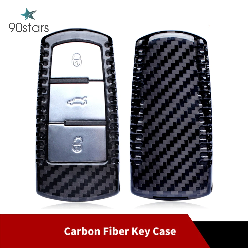 Красный и черный защитный чехол из углеродного волокна для дистанционного ключа
