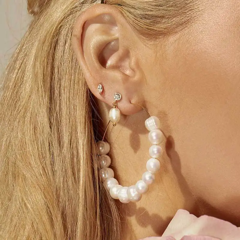 Трендовые женские жемчужные серьги кольца для женщин 2019 большие круглые модные