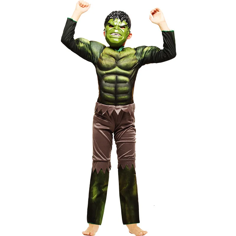 Новый костюм Халка Мстителей для детей/нарядное платье/Хэллоуин карнавальные
