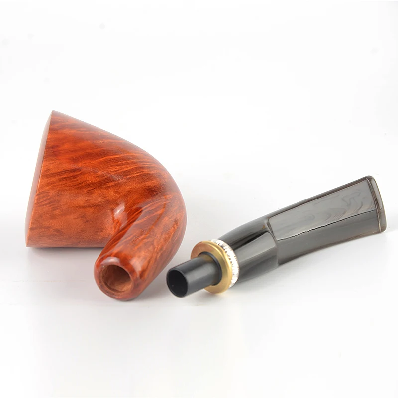 

Tobacco Smoking Briar Pipe Smooth Finished 9mm Filter Tuscan Series #TSCAF Tools Include