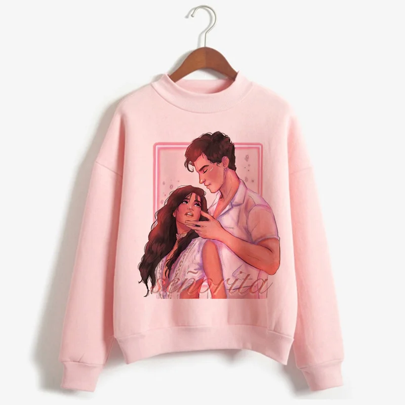 Shawn Mendes Senorita Harajuku модные Мультяшные толстовки для женщин Lost In Japan Ullzang 90s графические толстовки хип-хоп Женская толстовка - Цвет: H2040