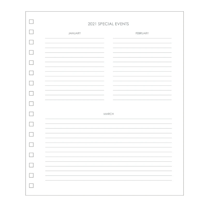 

2021 Agenda Planner Organizer Leather B5 English Thicken Notebook Journal Daily