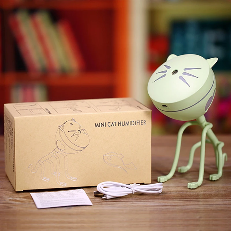 Настольный Ультразвуковой увлажнитель воздуха 150 мл с забавным котом USB