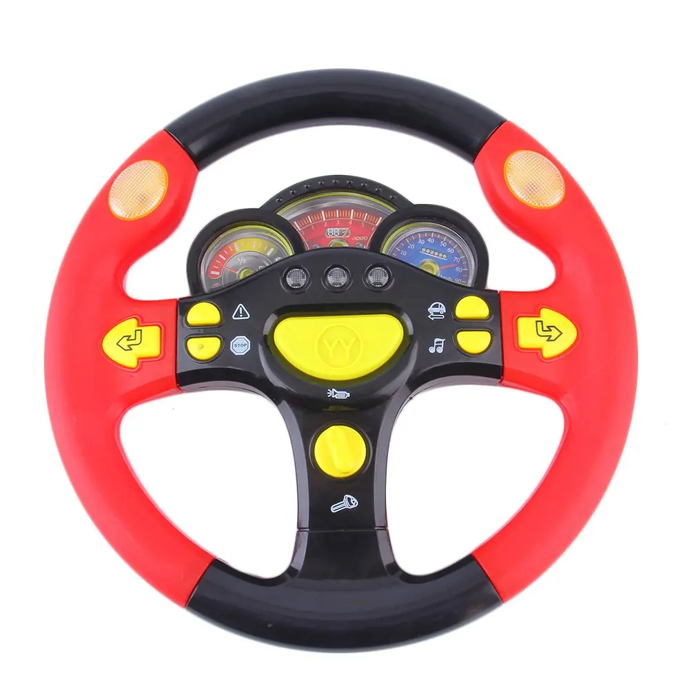 

Electronic Steering Wheel Toy With Light Simulation Car Driving Sound Steering Wheel Kids Children Music Educational Toys Gift