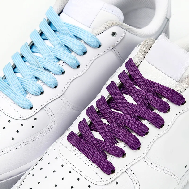 50 Pairs/Lot Fashion Boot Shoelaces Unisex General Double-Layer Flat Hollow Colored Sneaker Laces