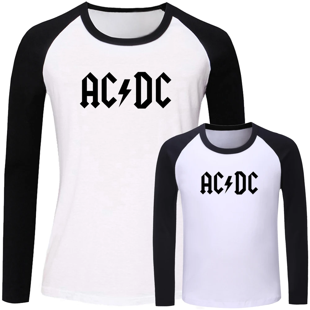 Группа acdc Foo fightors Rock одинаковые комплекты для семьи футболка мамы и дочки с