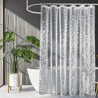 modern shower curtain 3d mildew proof bathing curtains with hook waterproof shower screens translucent bathroom home decoration