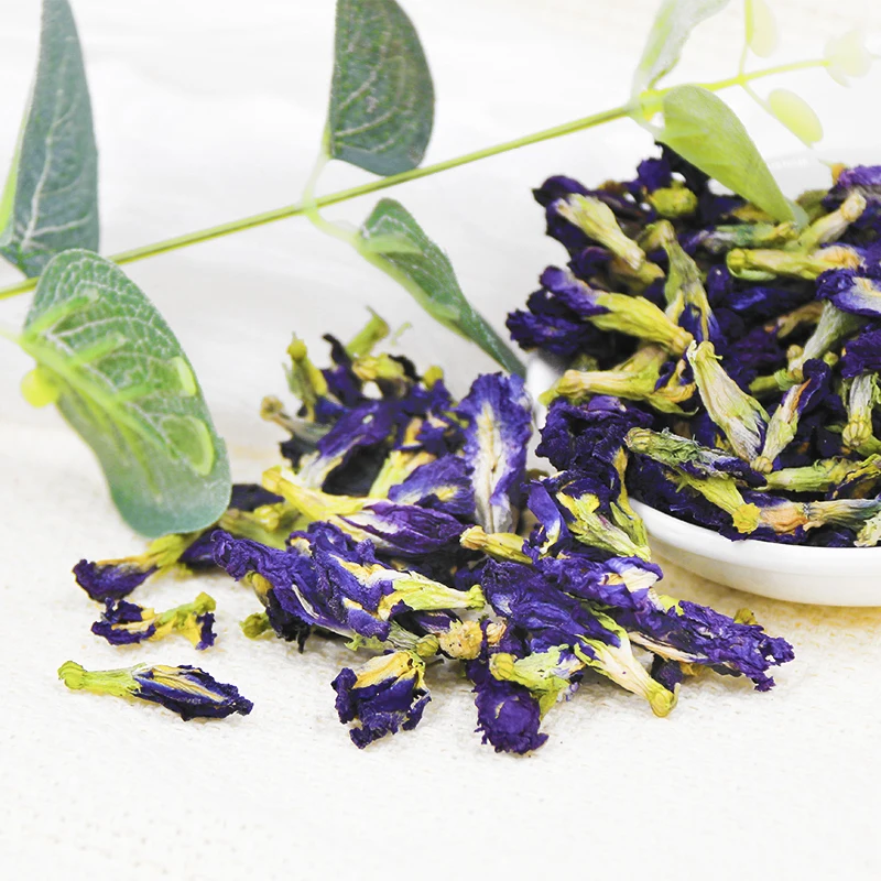 Тайланд синяя бабочка Горох цветочный чай высушенный Clitoria Terna зеленая еда для