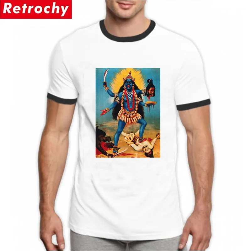 Уникальный индуизме Бог религиозная статуя Кали футболка Сакральная индусские с
