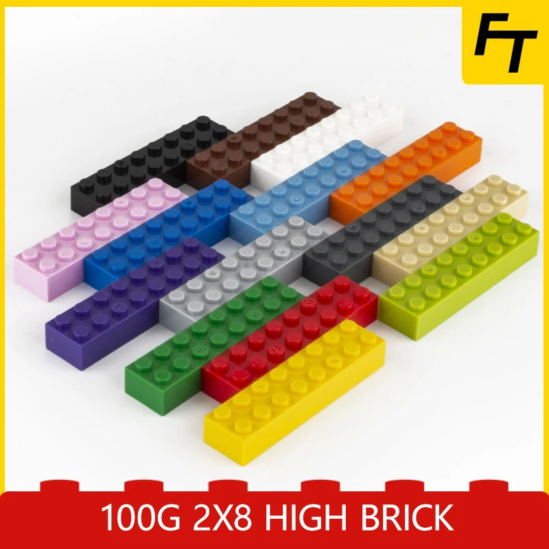 

100g Small Particle 3007 High Brick 2x8 DIY Building Block Compatible with Creative Gift MOC Building Block Castle Toy