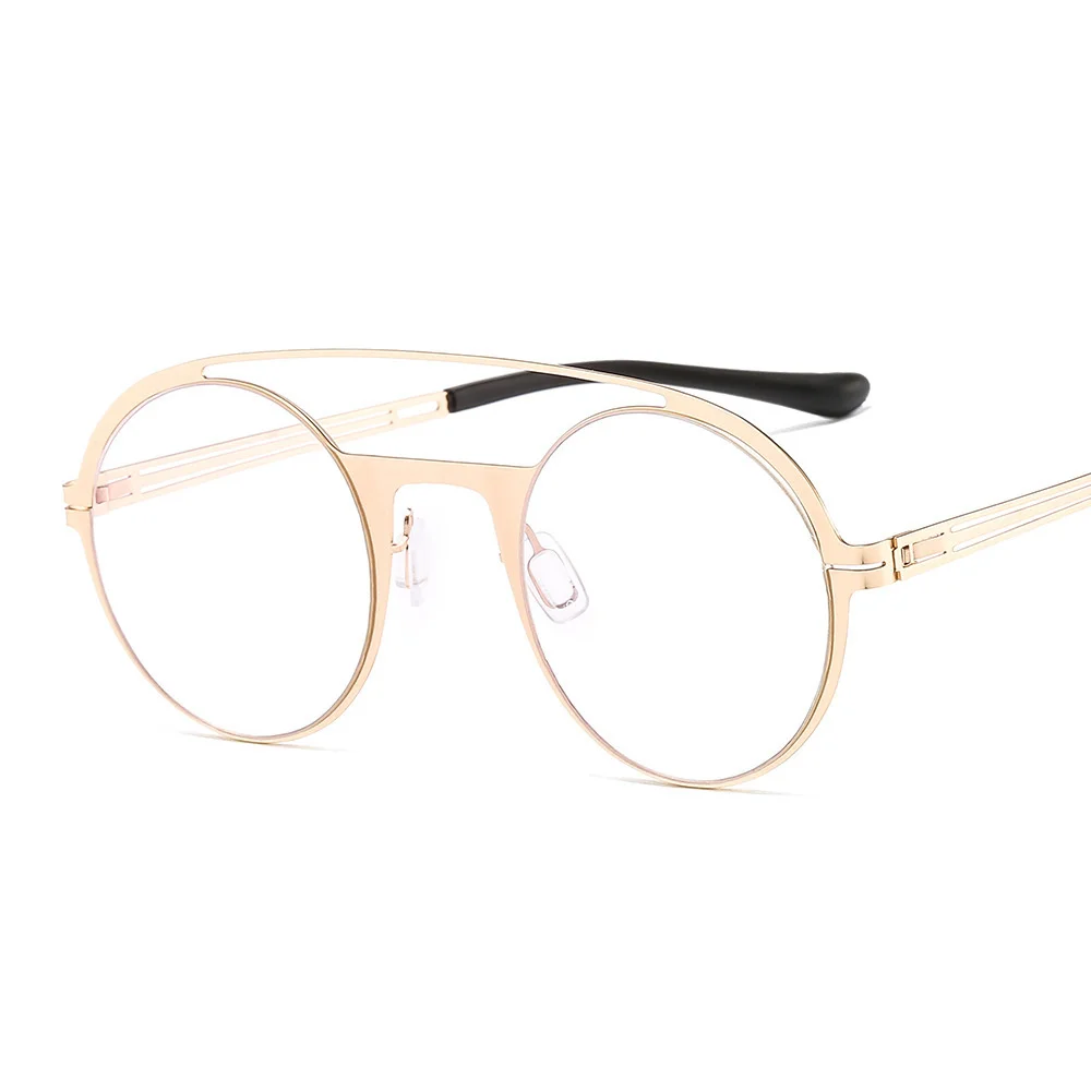 

shipping New round Free frame stainless steel elastic leg sunglasses personalized men's and women's fashion sunglasses