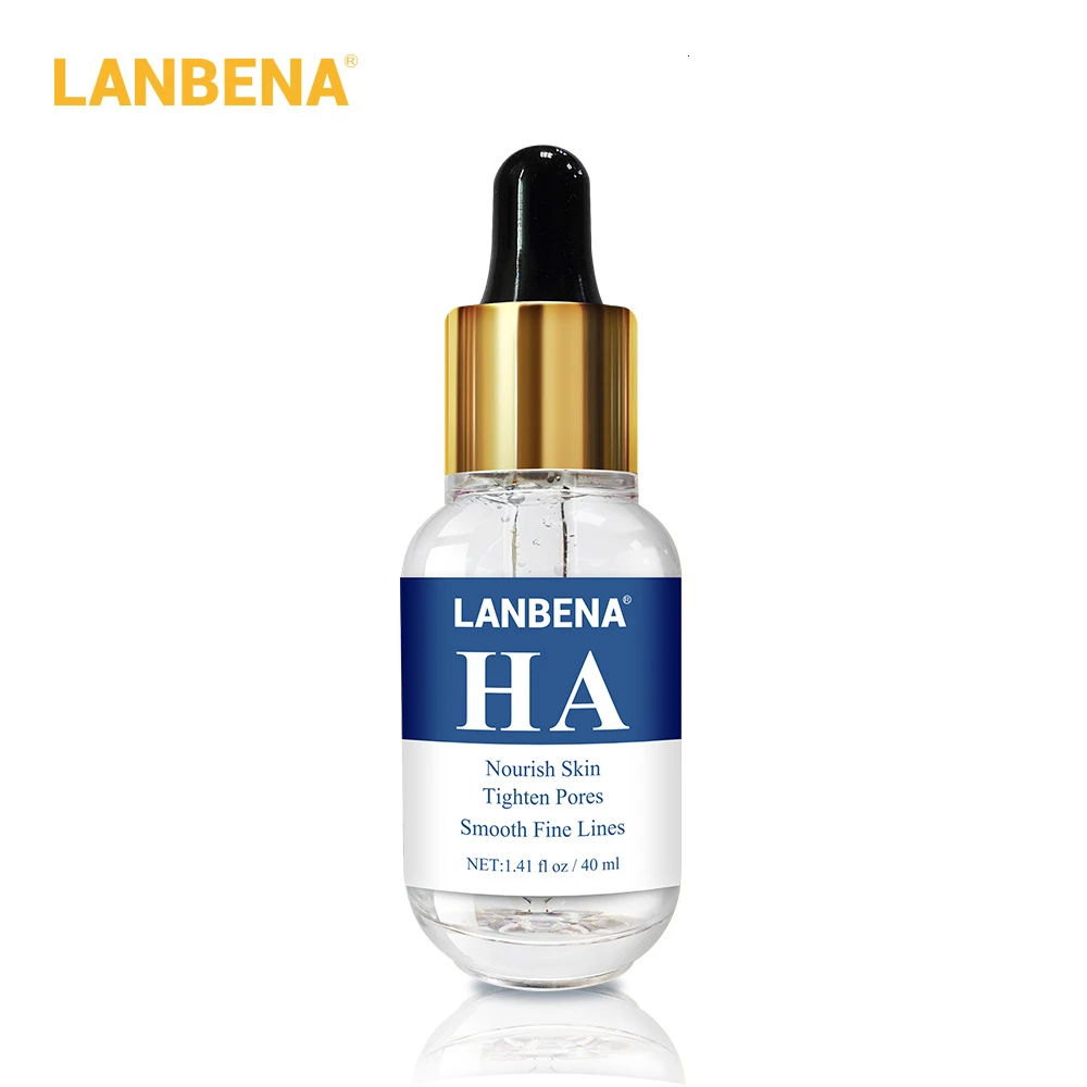 

Hyaluronic Acid Serum 40ml Smooth Fine Lines Moisturizing Acne Treatment Repairing Tighten Pores Anti-Anging Skin Care LANBENA