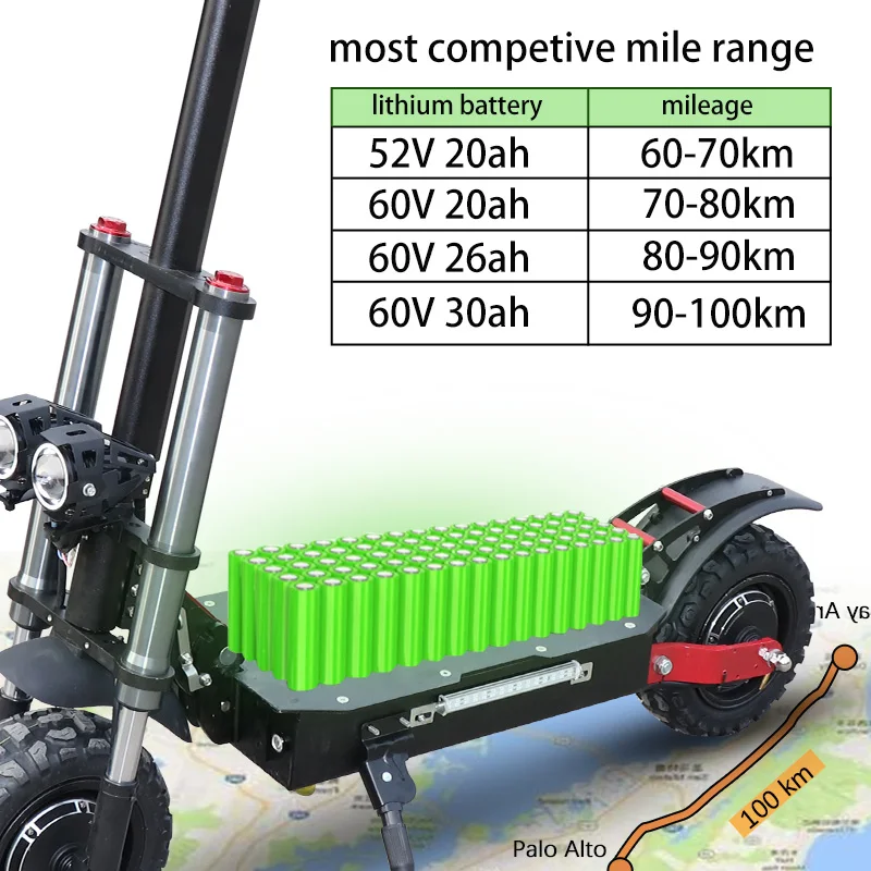Preise 60 V 5400 W Elektrische Roller Max Geschwindigkeit 80 KM/H Off Road 11 Zoll Faltbare Kick Roller Dual Motor Motorrad Mit Sitz Für Erwachsene