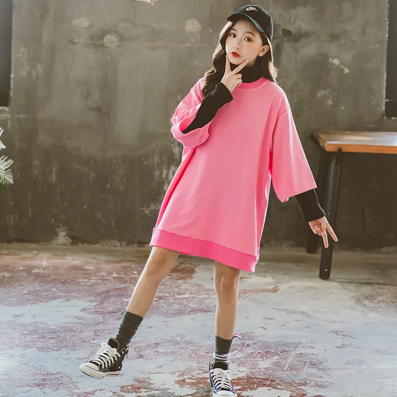 

Teen Girls Casual Sweatshirt Autumn 2020 Korean Style Children Pullover Sweatshirt Fashion Cute Cotton Kids Girls Clothes, #9176