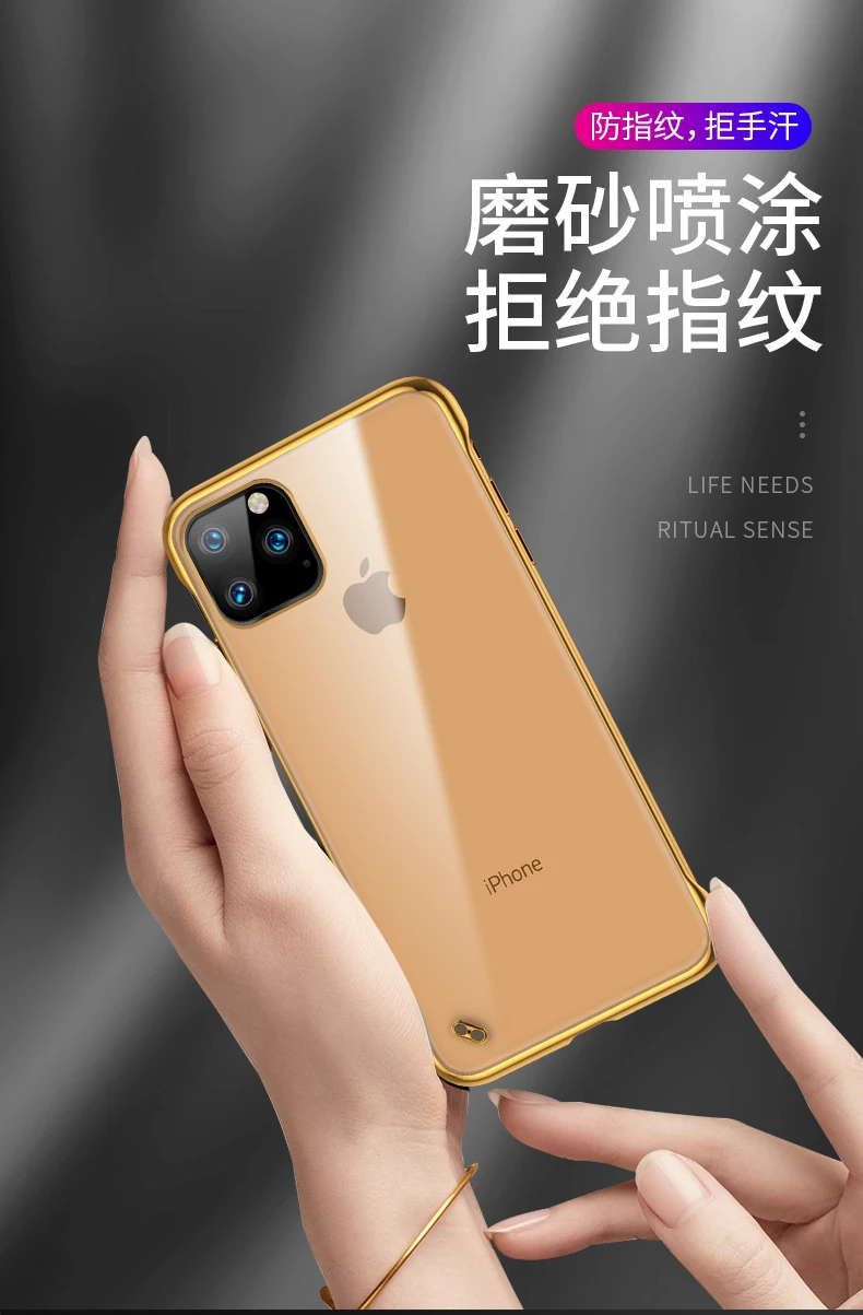 Для Apple iphone 11 чехол прочное покрытие для ПК Прозрачный с кольцом тонкий защитный