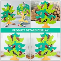 3d montessori wooden tree jigsaws puzzles for kids stacking puzzle blocks bird tree toys balance educational toys h2e5