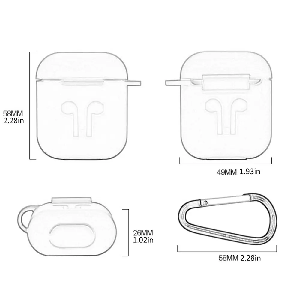 5 шт./компл. силиконовый чехол для Airpods Защитный анти потерянный провод наушников