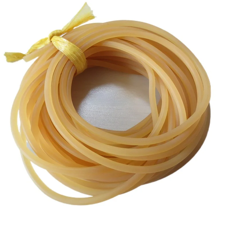 Резиновая леска диаметром 2/3/4/5 мм однотонная эластичная для рыбалки