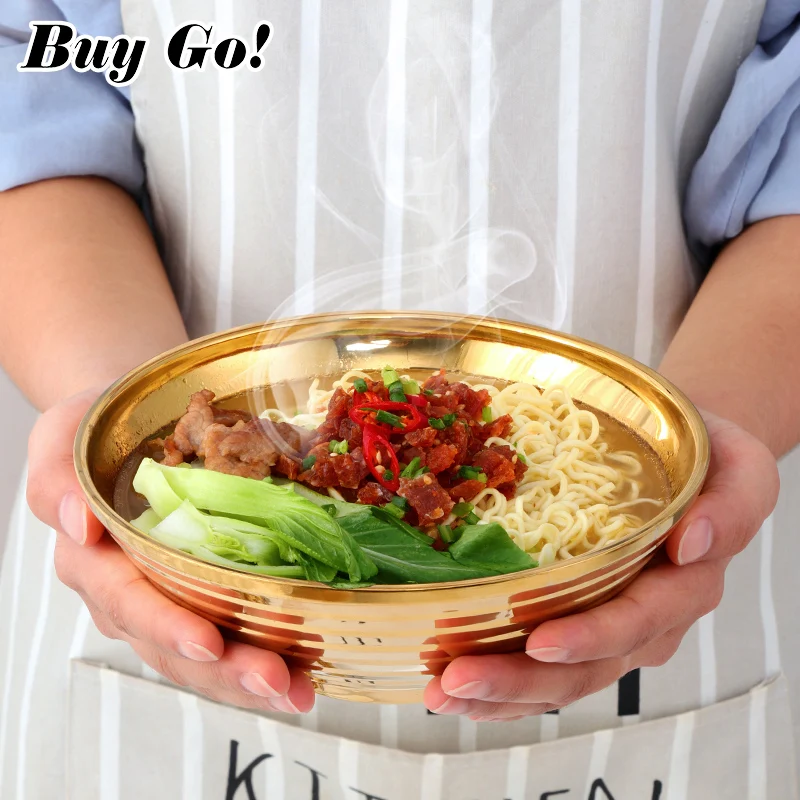 Миска для лапши из нержавеющей стали со стенками Экологичные гладкие миски