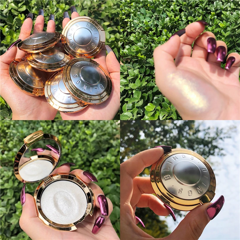 Блестящий Хайлайтер для макияжа бронзер палитра блестящее лицо светящееся