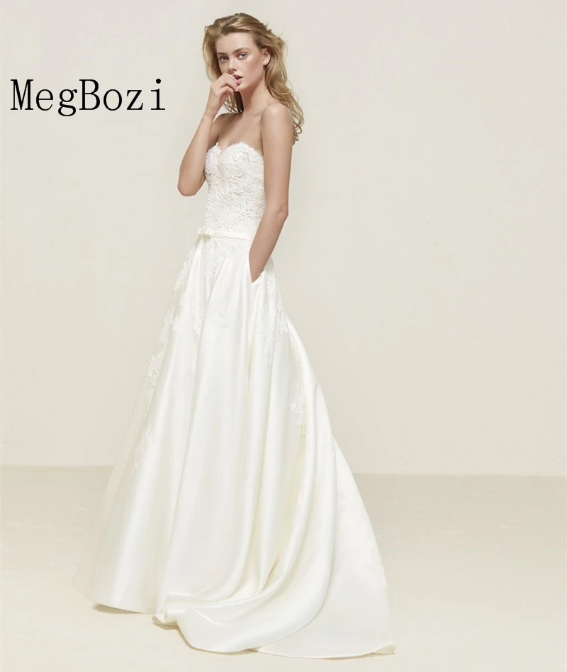 Гламурное свадебное платье с милым вырезом Vestidos de Novia 2020 кружевные аппликации