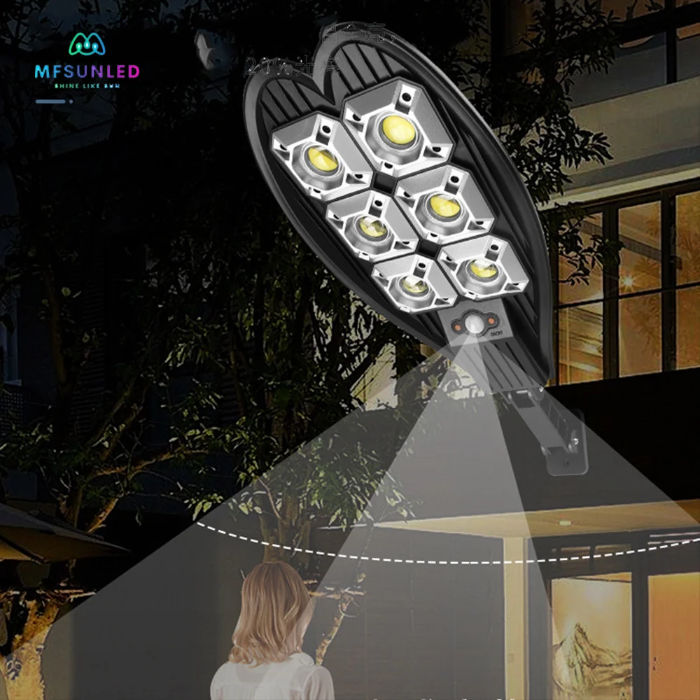 

160COB Solar LED Street Light Waterproof Smart Remote Control PIR Motion Sensor Lamp 1500W Outdoor Garden Security Wall Light