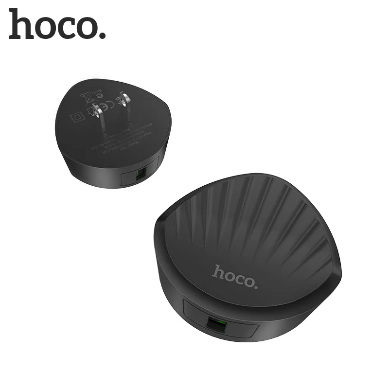 HOCO C67 USB вилка зарядное устройство 2.4A быстрая зарядка двойной USB зарядное устройство порты путешествия зарядка на айфон iphone 7 8 X samsung S10 Xiaomi зарядка для телефона