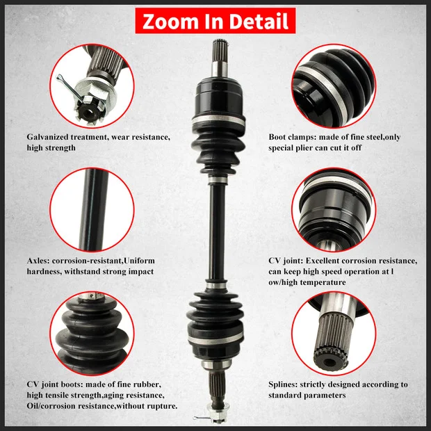 

1x Front Complete CV Joint Axle For HONDA TRX300 FW FOURTRAX 300 4x4 1988-2000