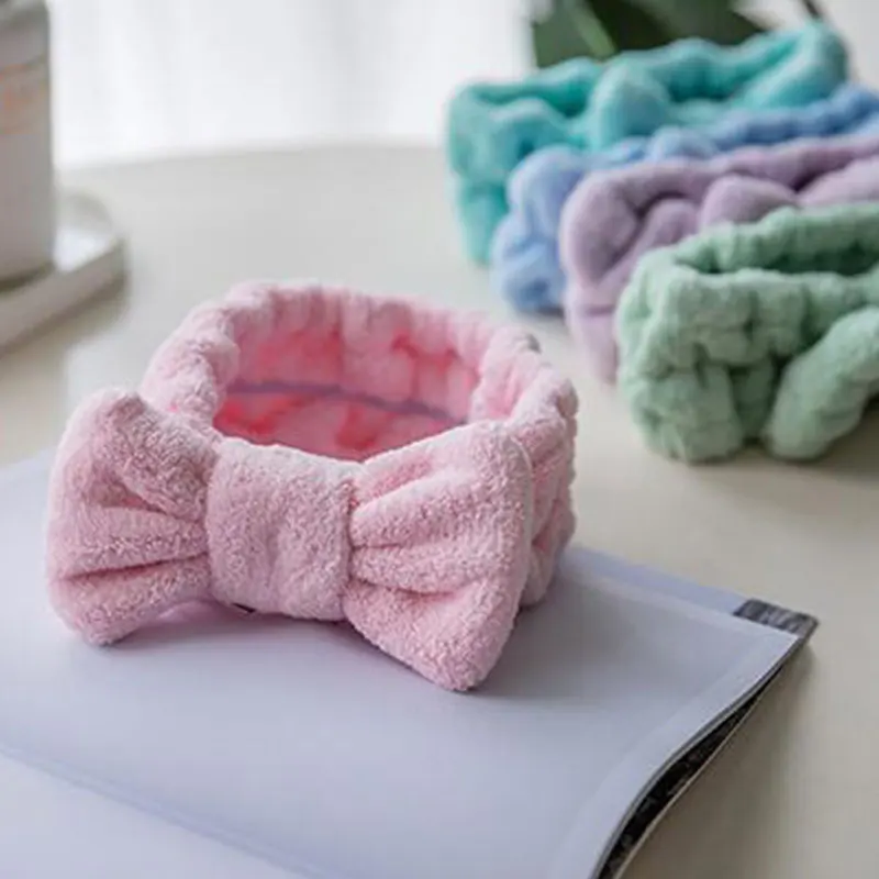 

Soft Plush Hairband Warm Sweet Lovely Popular Bow-knot Hair Accessories Simplicity Comfortable Elastic Cute Makeup Headband
