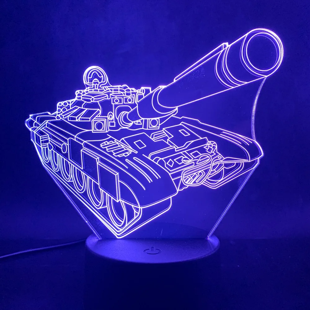 3D лампа остынет танки хороший подарок для мальчиков питание от аккумулятора
