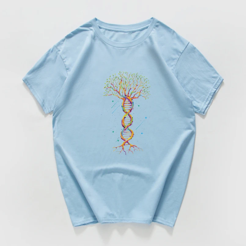 F413MT light blue Geek Gene tree, новинка, саркастическая забавная футболка для мужчин, научная химия, биология, география, уличная футболка классная футболка, homme - Цвет: F413MT light blue