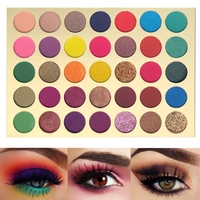 35 bright colorful matte eyeshadow palette shimmery silky powder long lasting pigments pressed glitter eye shadow pallete makeup
