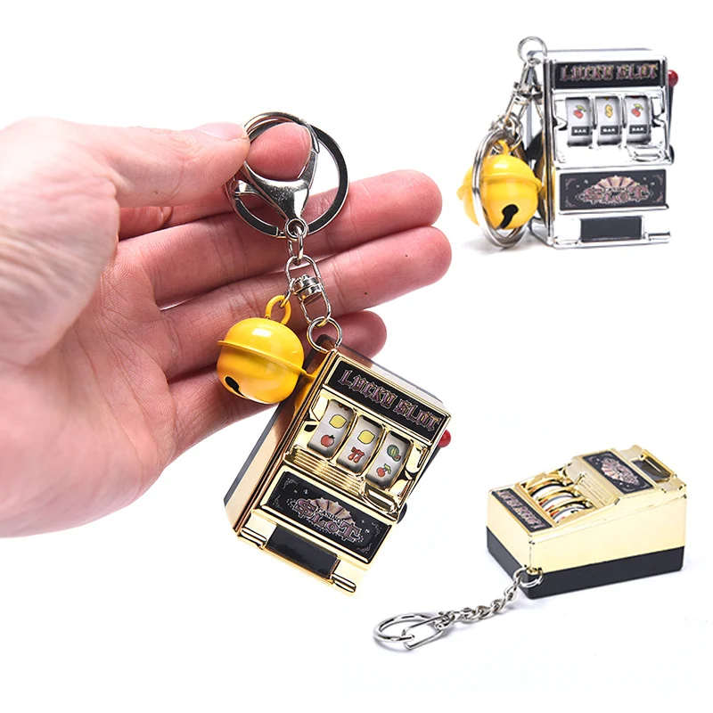 

Mini Machine Fruit Glasses Simulation Game Machine Cash Silver Console Bell Gift Car Mini Key Chain Fruit Machine