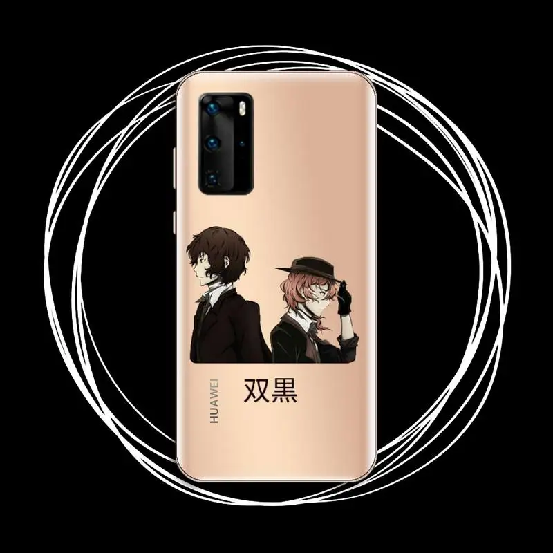 

Japan anime bungou stray Phone Case Transparent for Huawei P20 P30 P40 honor 8 10i P smart 2019 Samsung A71 A21S S10 20 plus
