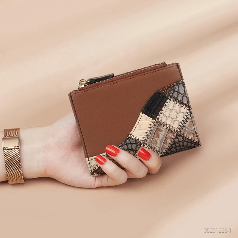 

2021 Fashion Genuine Leather Wallets Female Casual Short Coin Purse Lady Large Capacity Money Bag Card Holder Women Daily Cultch