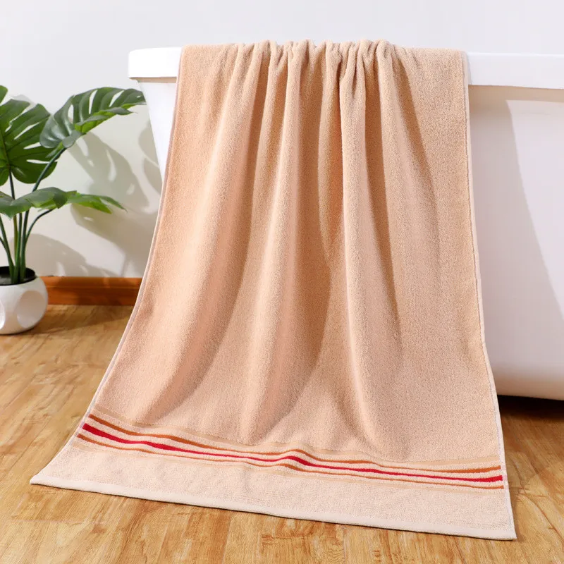 

70x140cm Cotton Striped Adult Soft Water Absorbent Household Bathroom Bath Towel