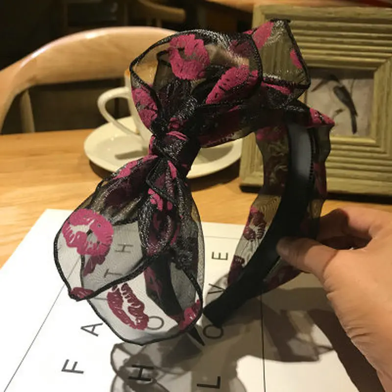 Обруч для волос женский с узлом модная летняя винтажная повязка на голову бантом