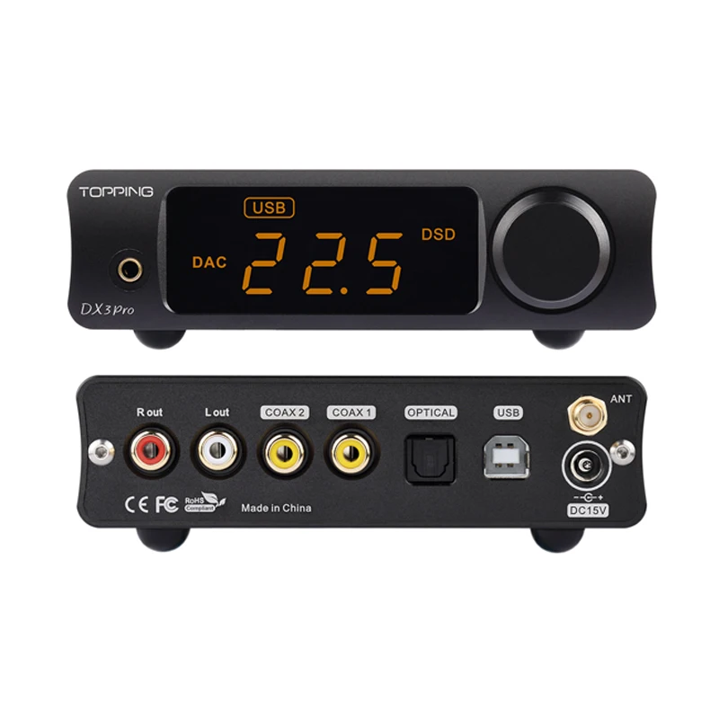TOPPING DX3 PRO USB DAC Bluetooth 5,0 AK4493EQ DSD512 Профессиональный ЦАП усилитель оптический выход цифровой аудио декодер Es9038