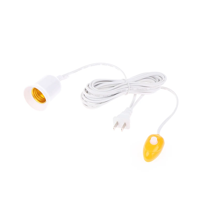 

E27 Lamp Bases With 4M Power Cord To EU Plug Holder Adapter Converter