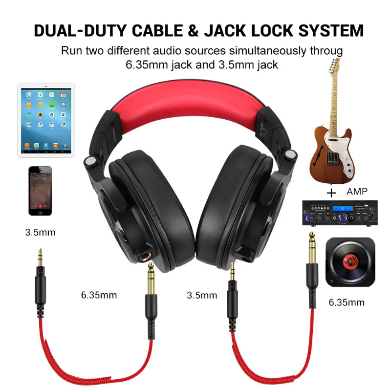Oneodio Fusion профессиональные Проводные студийные DJ наушники+ беспроводная Bluetooth 4,0 гарнитура HIFI стерео монитор наушники с микрофоном