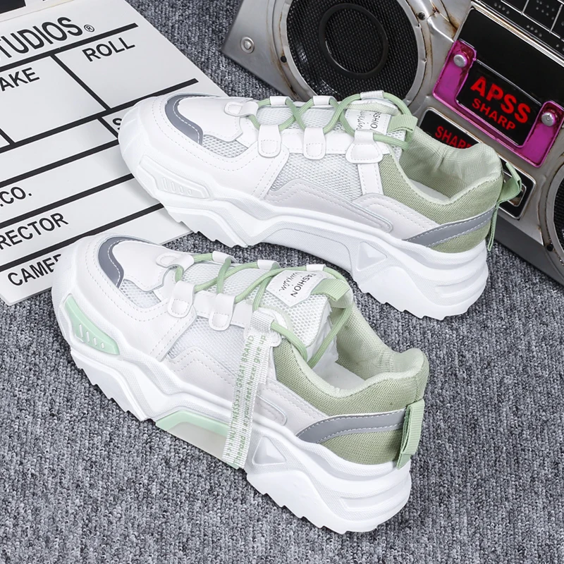 

2020 Sneakers Women Platform Shoes Fashionable Thick Sole Basket Femme Trainers Zapatos Mujer Designer Casual Chunky Shoes Woman