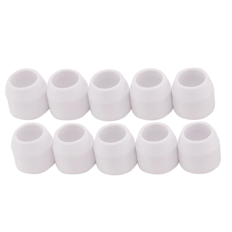 10Pcs P80 Ceramic Shield Cup/Cap Inverte Air Plasma Cutter Cutting Machine Torch Gun Consumables Accessories Spare Parts - купить по