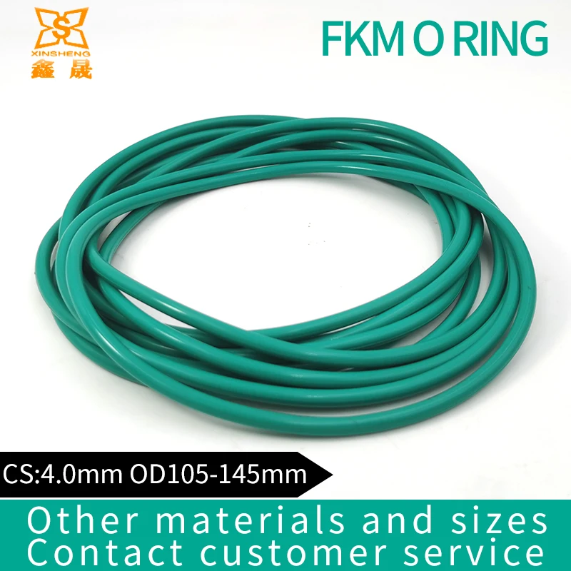 

Rubber Ring Green FKM O rings Seals CS4.0mm OD108/110/115/118/120/125/130/135/140/145mm ORing Seal Gasket Fuel Washer