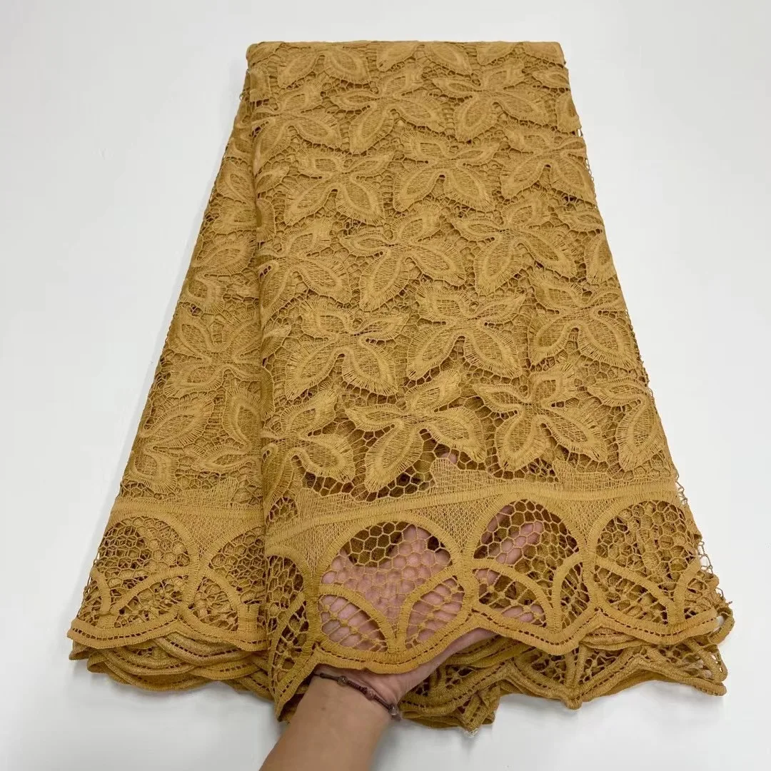 Чисто белый шнур гипюр шнурованное мягкое кружево 2021 Африканский растворимые в