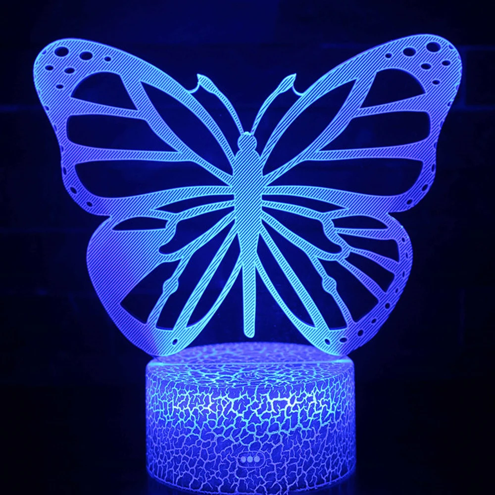 

Children's Bedroom Decoration Butterfly Series Led Night Light Touch Remote Control 3D Table Lamp Usb Creative Gift Light