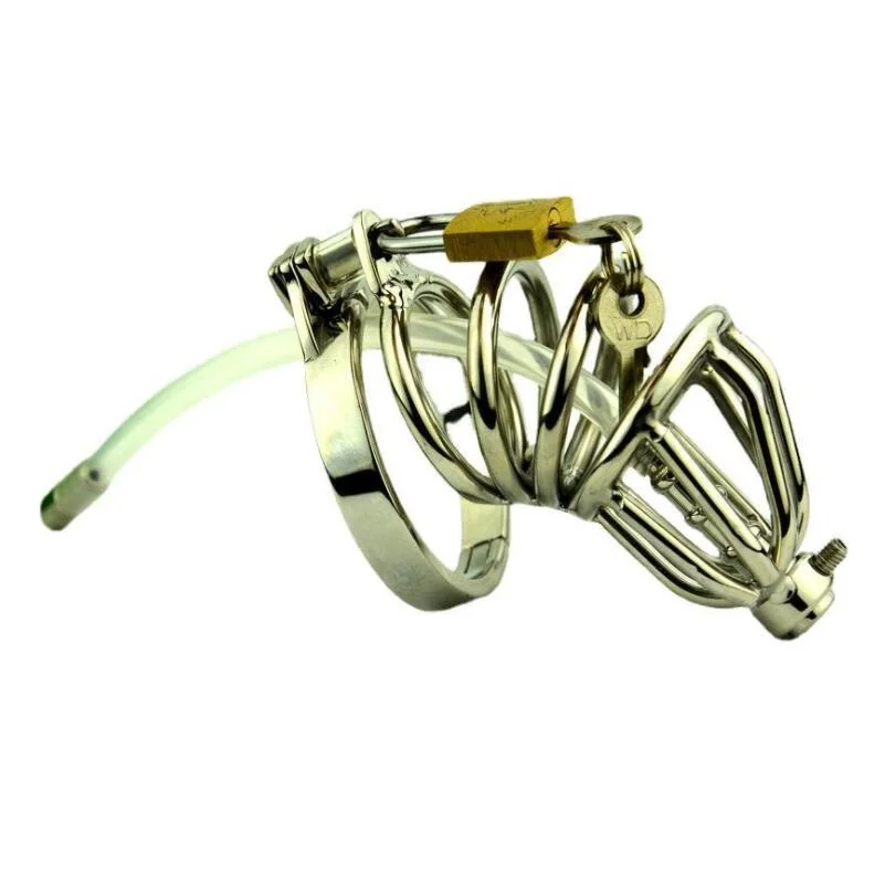 Новейшие мужские Нержавеющая сталь клетка для члена пениса Мужской Целомудрие с