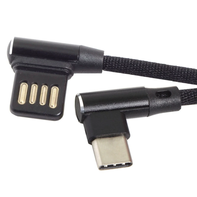 AMS-Usb-C 3 1 Type-C с левым углом 90 градусов Usb 2 0 кабель для передачи данных рукавом