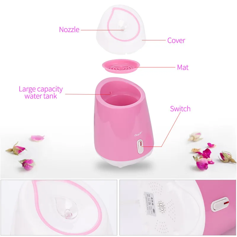 

Professional Ionic Hot Facial Steamer Nano Mist Deep Pore Cleanser Face Steaming Sauna Spa Humidifier Auto-Off Beauty Skin Care